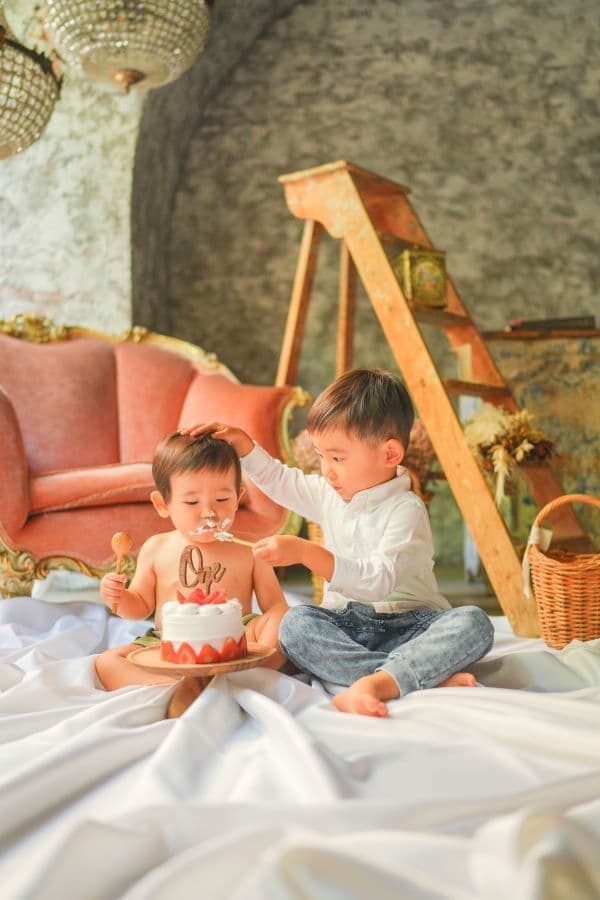 兄弟一緒に撮影